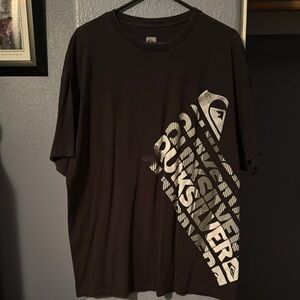 Quiksilver Black Tee with White Graphic